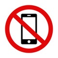 Please silence your mobile phone - warning sign No. 2 Royalty Free Stock Photo