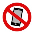 Please silence your mobile phone - warning sign No. 4 Royalty Free Stock Photo