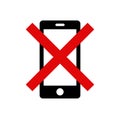 Please silence your mobile phone - warning sign No. 1 Royalty Free Stock Photo