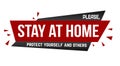 Please, stay at home banner design