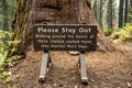 Please Stay Out Sign In Merced Grove Royalty Free Stock Photo
