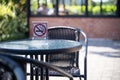 please Stop smoking concept No smoking sign in the coffee shop g Royalty Free Stock Photo