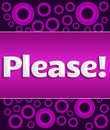 Please Text Over Purple Ring Background Royalty Free Stock Photo