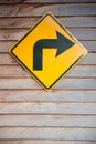 Please turn right sign Royalty Free Stock Photo