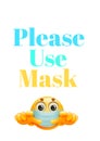 Please use mask request poster with high quality Royalty Free Stock Photo