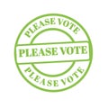 Please vote round shape style stamp.