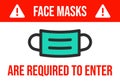 Attention Face Mask Are Required To enter.