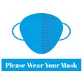 Please wear your mask vector Illustration on white background