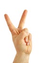 Pleased hand gesture Royalty Free Stock Photo