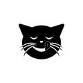 pleased with the language cat icon. Element of emotions icon for mobile concept and web apps. Detailed pleased with the language