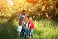 Portrait of young woman in wheelchair kissing her son Royalty Free Stock Photo