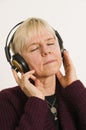 Pleasurable listening Royalty Free Stock Photo