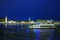 A pleasure boat and a part of Budapest called Buda Royalty Free Stock Photo