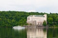 Pleasure boat in front of Orlik Castle Royalty Free Stock Photo