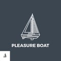 Pleasure Boat Icon Vector. Royalty Free Stock Photo