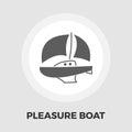 Pleasure Boat Icon Royalty Free Stock Photo
