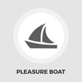 Pleasure Boat Icon Royalty Free Stock Photo