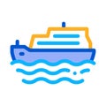 Pleasure Boat Icon Vector Outline Illustration Royalty Free Stock Photo