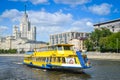 Pleasure boat on Moscow river.