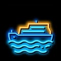 Pleasure Boat neon glow icon illustration