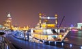 Pleasure-boat parks at the Shanghai bund Royalty Free Stock Photo