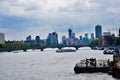 Pleasure boat ride on the Thames river Royalty Free Stock Photo