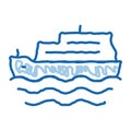 Pleasure Boat doodle icon hand drawn illustration