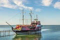 Pleasure boats in Berdyansk, Ukraine