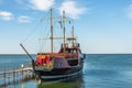 Pleasure boats in Berdyansk, Ukraine