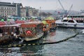 Pleasure boats, cafe on the water, Istanbul