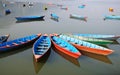 Pleasure boats at Fewa lake in Pokhara,Nepal