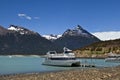 Pleasure boats on the glacial lake