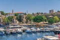 Pleasure boats in the harbor of Antalya, Turkey Royalty Free Stock Photo