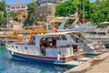 Pleasure boats in the harbor of Antalya, Turkey Royalty Free Stock Photo