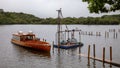 Pleasure boats for hire on Derwent Water, the Lake District, UK Royalty Free Stock Photo