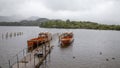 Pleasure boats for hire on Derwent Water, the Lake District, UK Royalty Free Stock Photo