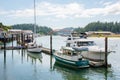 Pleasure Boats Moored at Pier, La Conner Washington Royalty Free Stock Photo