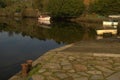 Pleasure boats in the river Mendo de A CoruÃ±a