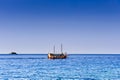 Pleasure craft boat in Adriatic sea Royalty Free Stock Photo