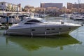 Pleasure craft mooring in the Vilamoura Marina in Portugal