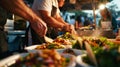The pleasure of culinary discovery with images of people exploring diverse cuisines at local eateries, food trucks, or markets
