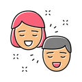 pleasure relationship color icon vector illustration Royalty Free Stock Photo