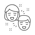 pleasure relationship line icon vector illustration