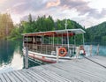 Pleasure ship on a lake.