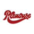 Pleasure. Vector hand drawn lettering isolated. Royalty Free Stock Photo