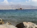 Pleasure yacht in the Red Sea Bay