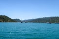 The pleasure yachts while at sea Kekova, Turkey Royalty Free Stock Photo