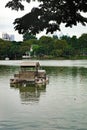 Pleasureboat on a lake in the heart of Bangkok