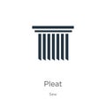 Pleat icon vector. Trendy flat pleat icon from sew collection isolated on white background. Vector illustration can be used for
