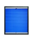 Pleated blind - blue azure color